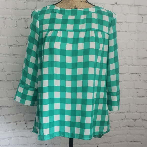 Banana Republic Green white Checkered Shirt - Picture 1 of 12